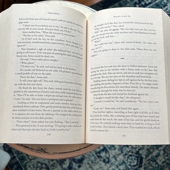 Beneath a scarlet sky book - Picture 3 of 3